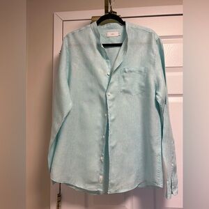 Onia Sky Blue Linen Shirt